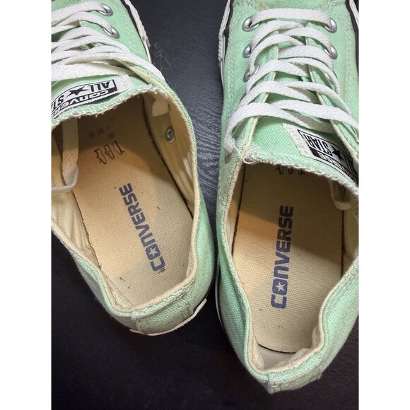 Converse All Star Mint Green Canvas Low Top Shoes Mens 5 Womens 7 - Picture 9 of 16